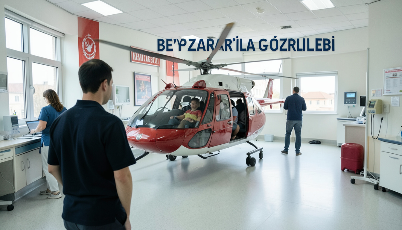 Beypazarı'nda kalp krizi geçiren hasta helikopter ambulansla sevk edildi