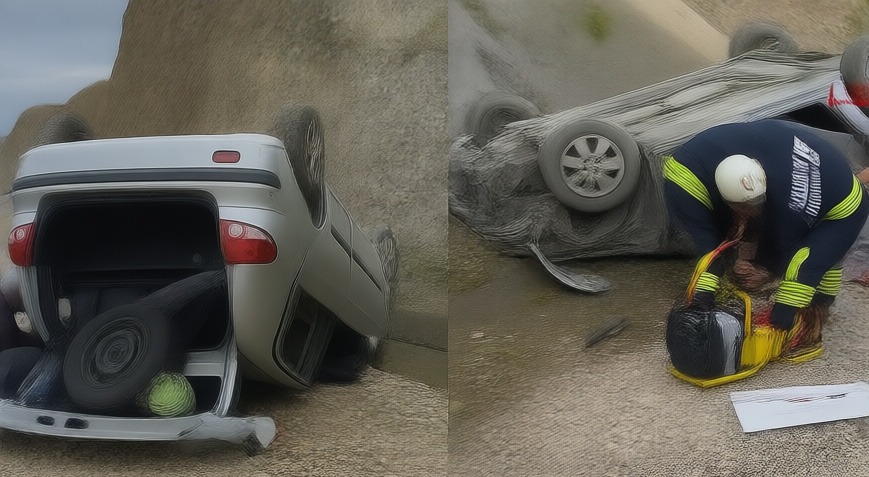 Tekirdağ'da kontrolden çıkan otomobil takla attı: 2 yaralı