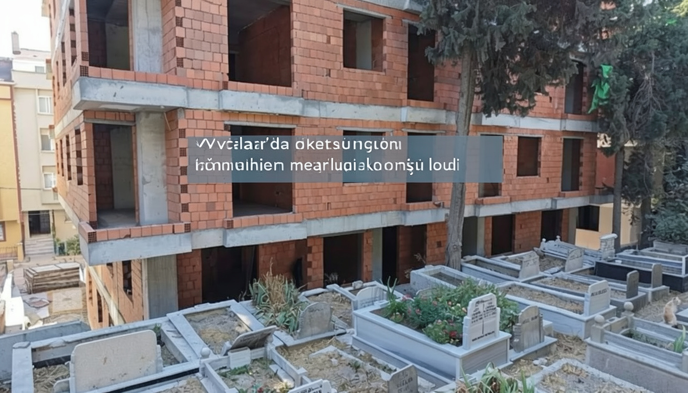 Avcılar'da kentsel dönüşüm kapsamında inşa edilen binalar mezarlığa komşu oldu