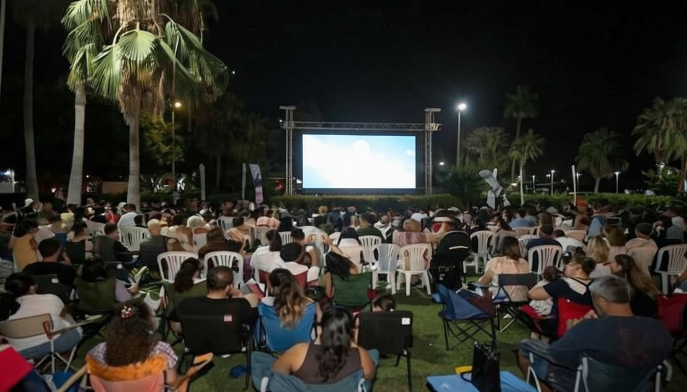 Mersin'de açık hava sinema etkinliklerinde 'Yukarı Bak' gösterildi