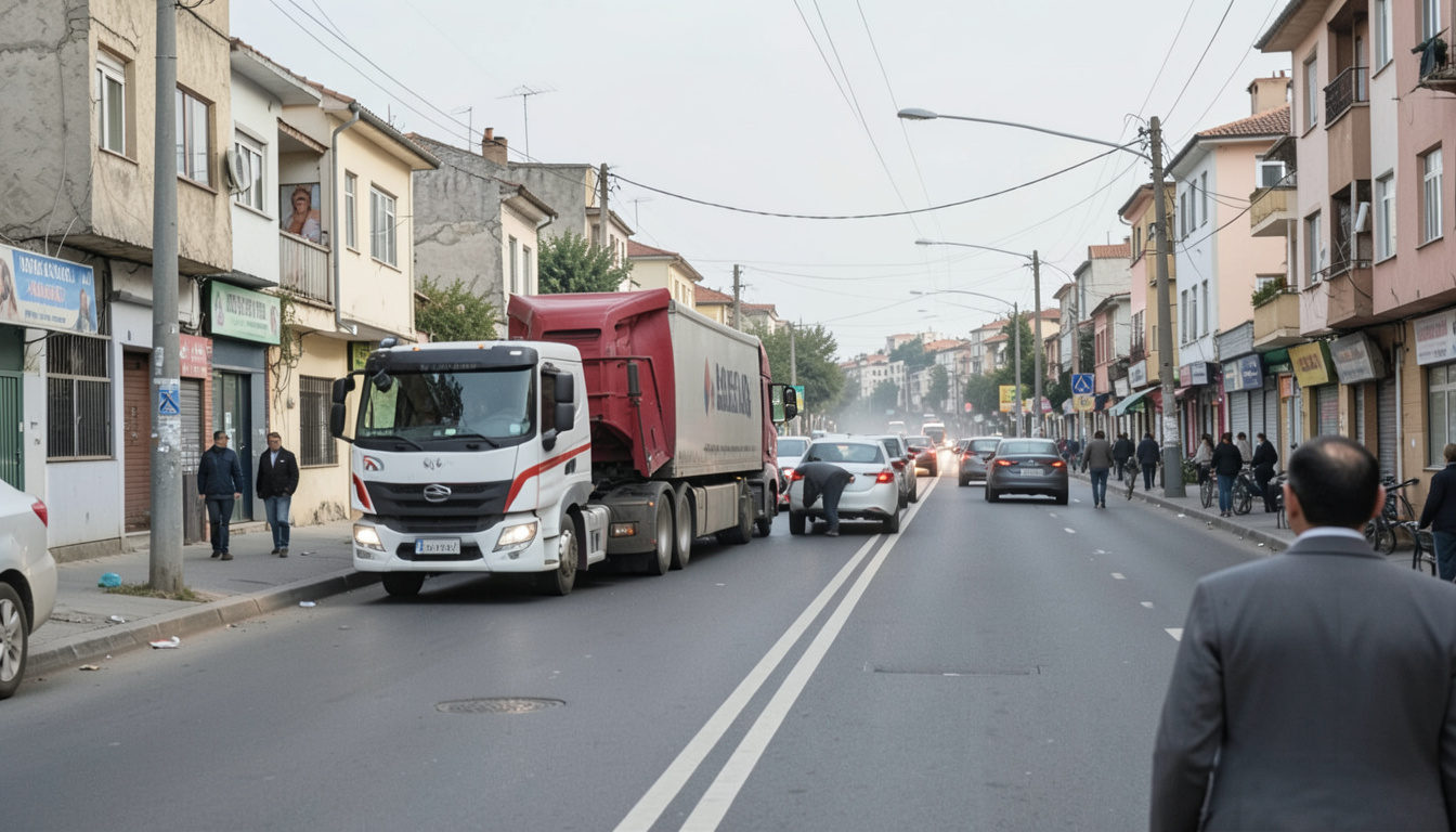 Kocaeli'de tırın bariyere çarpması Anadolu Otoyolu'nu kapattı