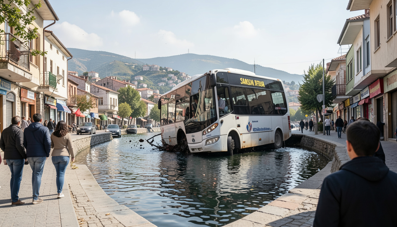 Samsun Bafra'da minibüsün Kızılırmak Seddesi'ne devrilmesi sonucu 2 kişi yaralandı