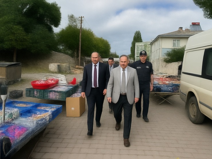 Arpaçay Kaymakamı ve Belediye Başkanı pazar esnafını ziyaret etti