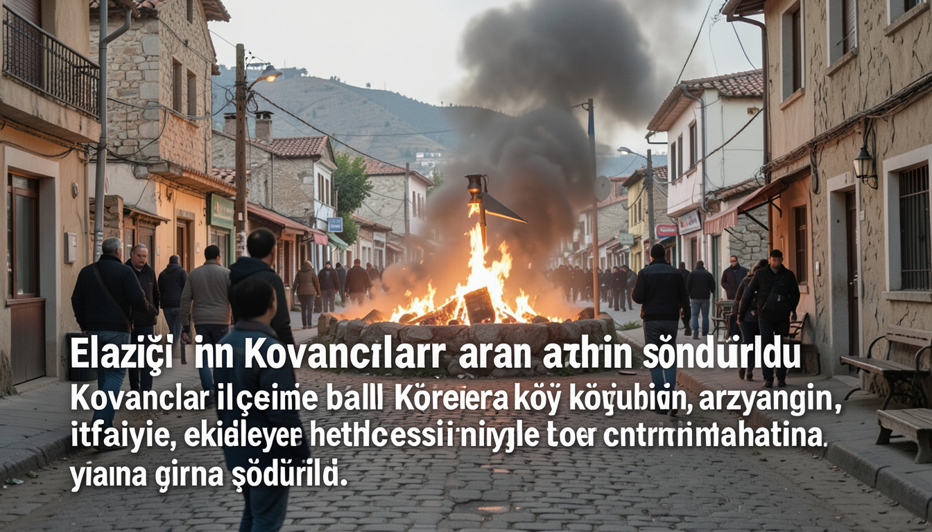 Elazığ'ın Kovancılar ilçesinde çıkan arazi yangını söndürüldü