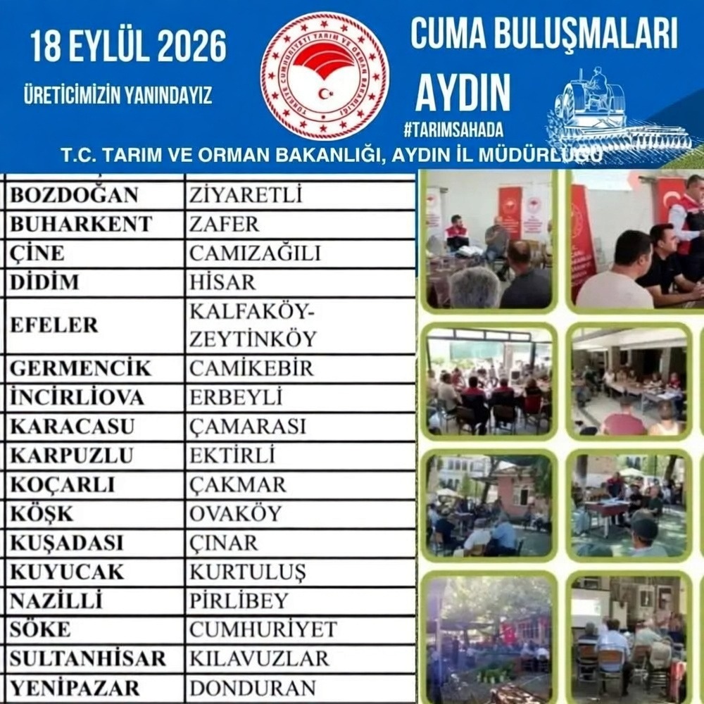 Aydın'da tarım ekipleri 17 ilçede üreticilerle eş zamanlı buluşuyor