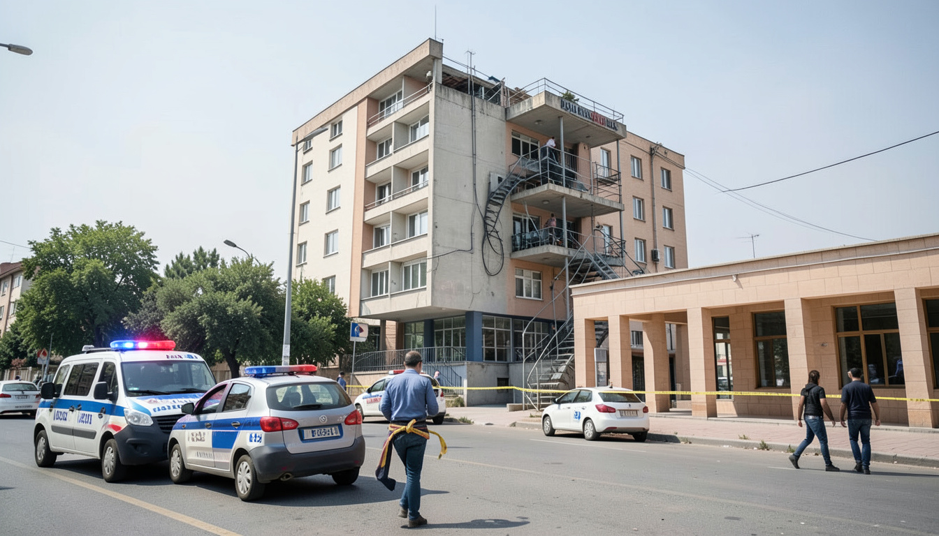 Konya'da çatıda uyuyakalan şahıs itfaiye merdiveniyle indirildi