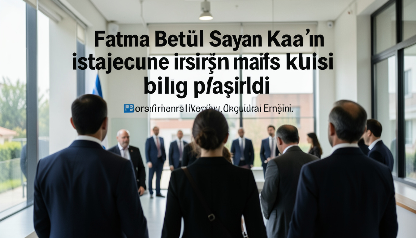 Fatma Betül Sayan Kaya'nın istifa sürecine ilişkin kulis bilgisi paylaşıldı