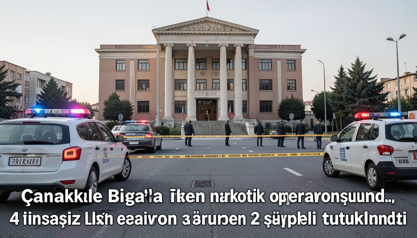Çanakkale Biga'da narkotik operasyonunda 2 şüpheli tutuklandı