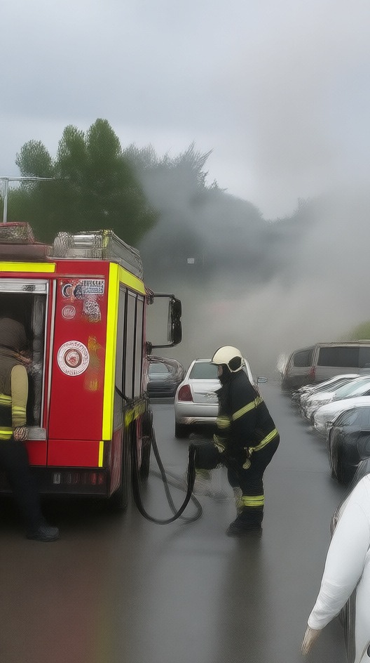 Kocaeli Şehir Hastanesi otoparkındaki otomobilde yangın çıktı
