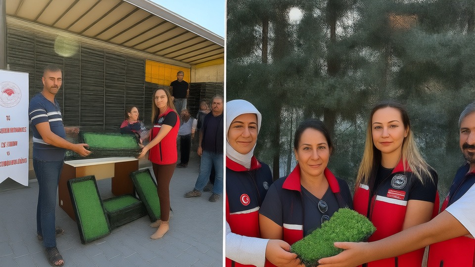 Burhaniye'de üreticilere yüzde 75 hibeli marul fidesi dağıtıldı