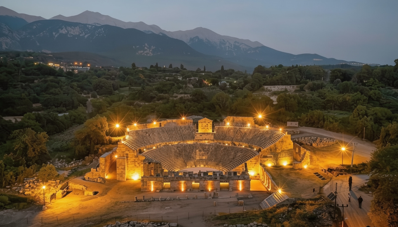 Tlos Antik Kenti'ndeki tiyatro güneş enerjisiyle aydınlatıldı