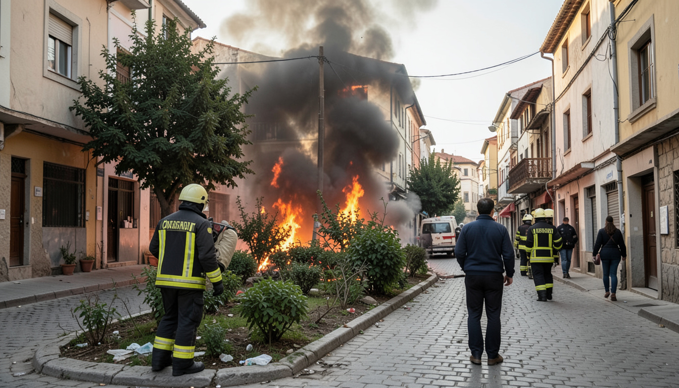 Van'ın Özalp ilçesinde bahçedeki yangın evlere sıçramadan söndürüldü