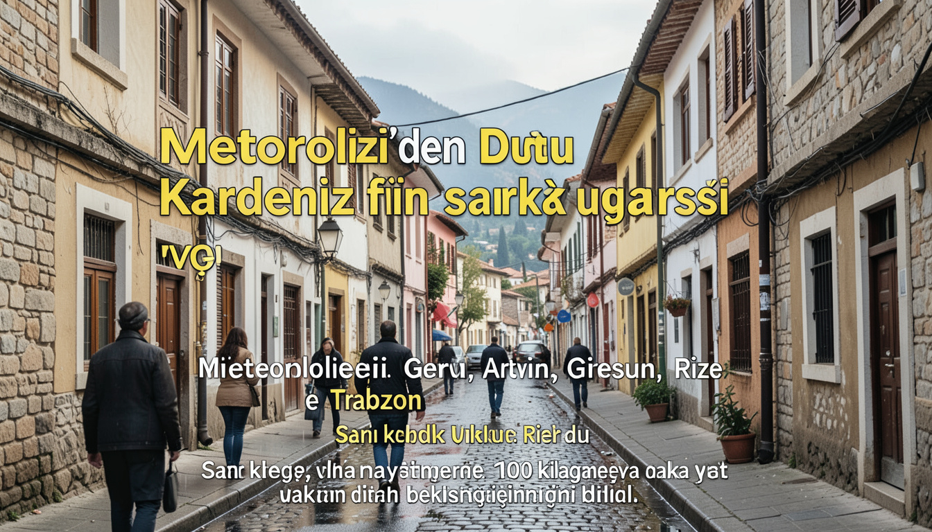 Meteoroloji'den Doğu Karadeniz için sarı kodlu sağanak uyarısı