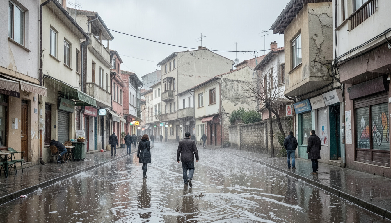 Trabzon'da şiddetli sağanak yağış hayatı olumsuz etkiledi