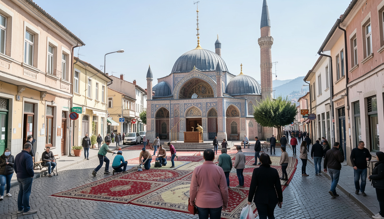 Menderes Belediyesi ilçe genelindeki camilerde temizlik çalışması başlattı
