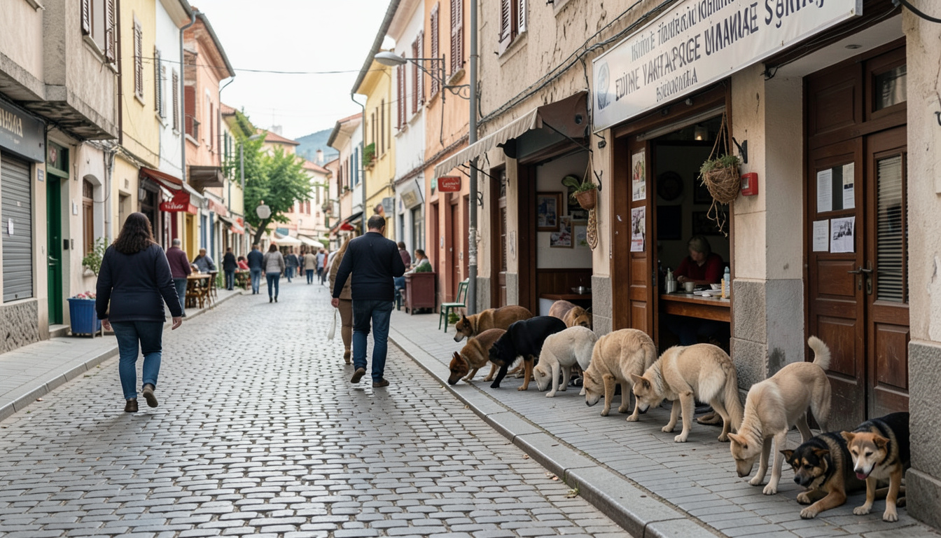 Edirne Vakıflar Bölge Müdürlüğü sokak hayvanlarına mama desteği sağladı