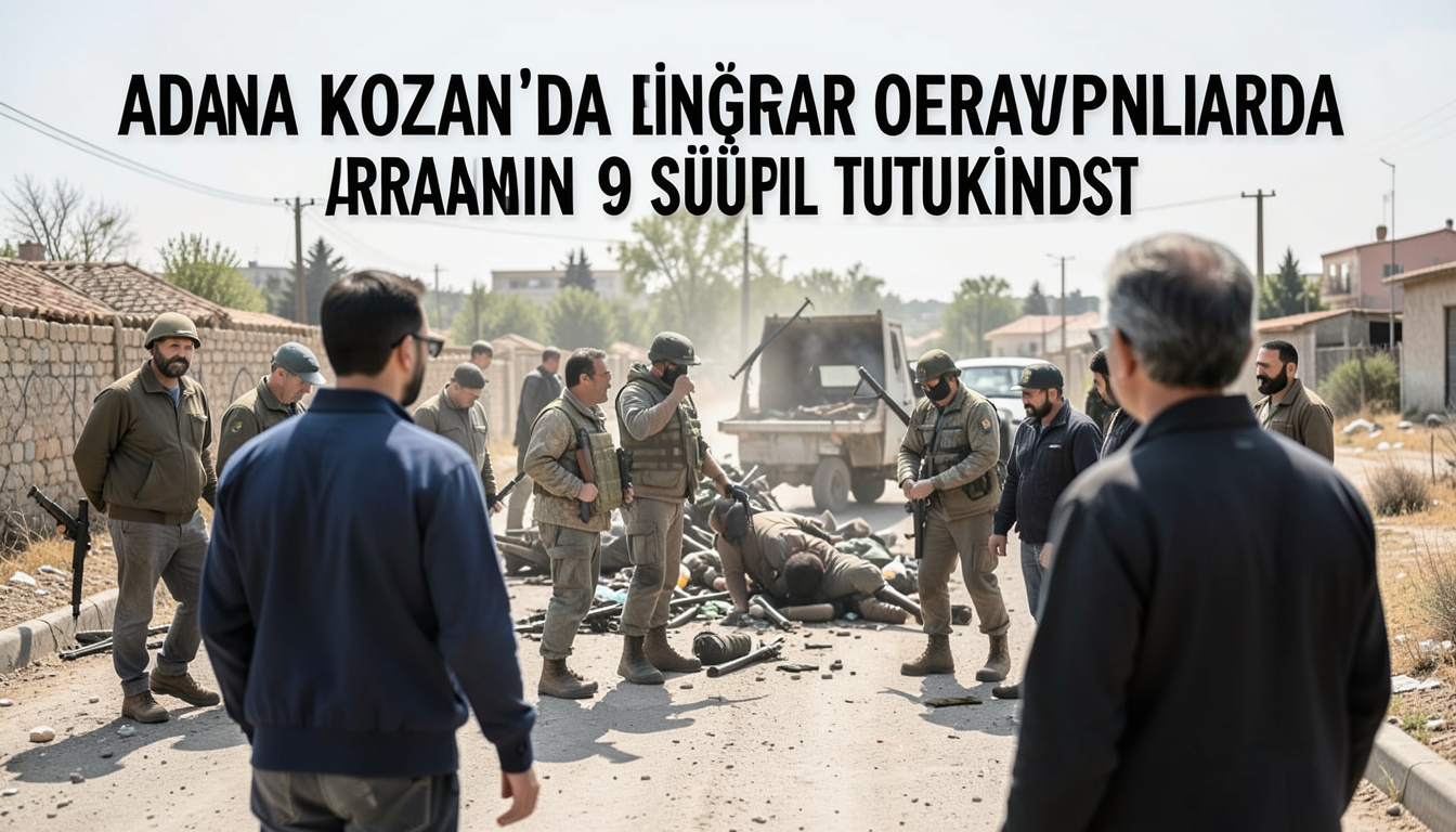 Adana Kozan'da düzenlenen operasyonlarda aranan 9 şüpheli tutuklandı