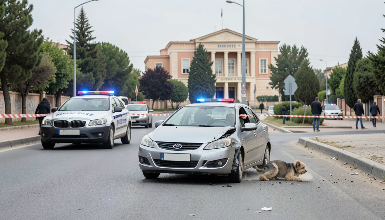 Karaman'da köpeğe çarpmamak için manevra yapan sürücü yaralandı