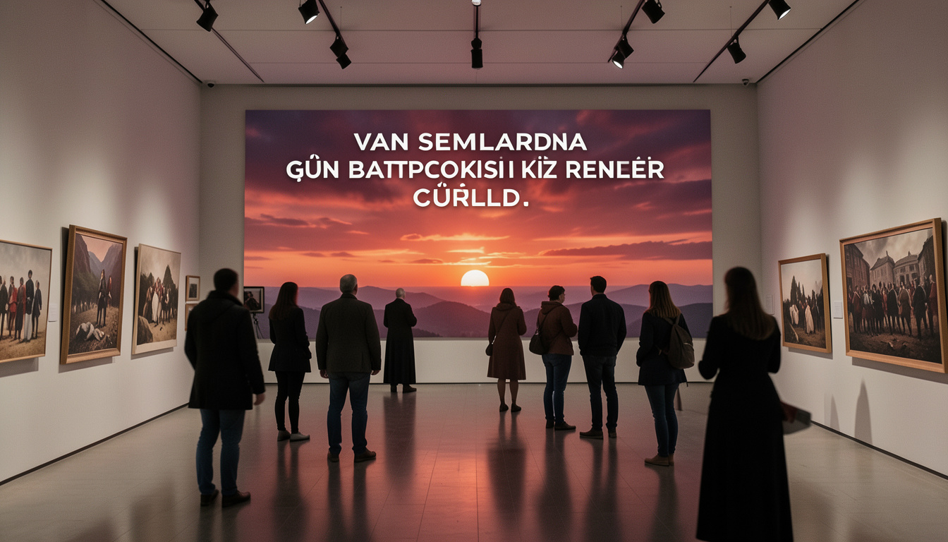 Van semalarında gün batımı sonrası kızıl renkler görüldü