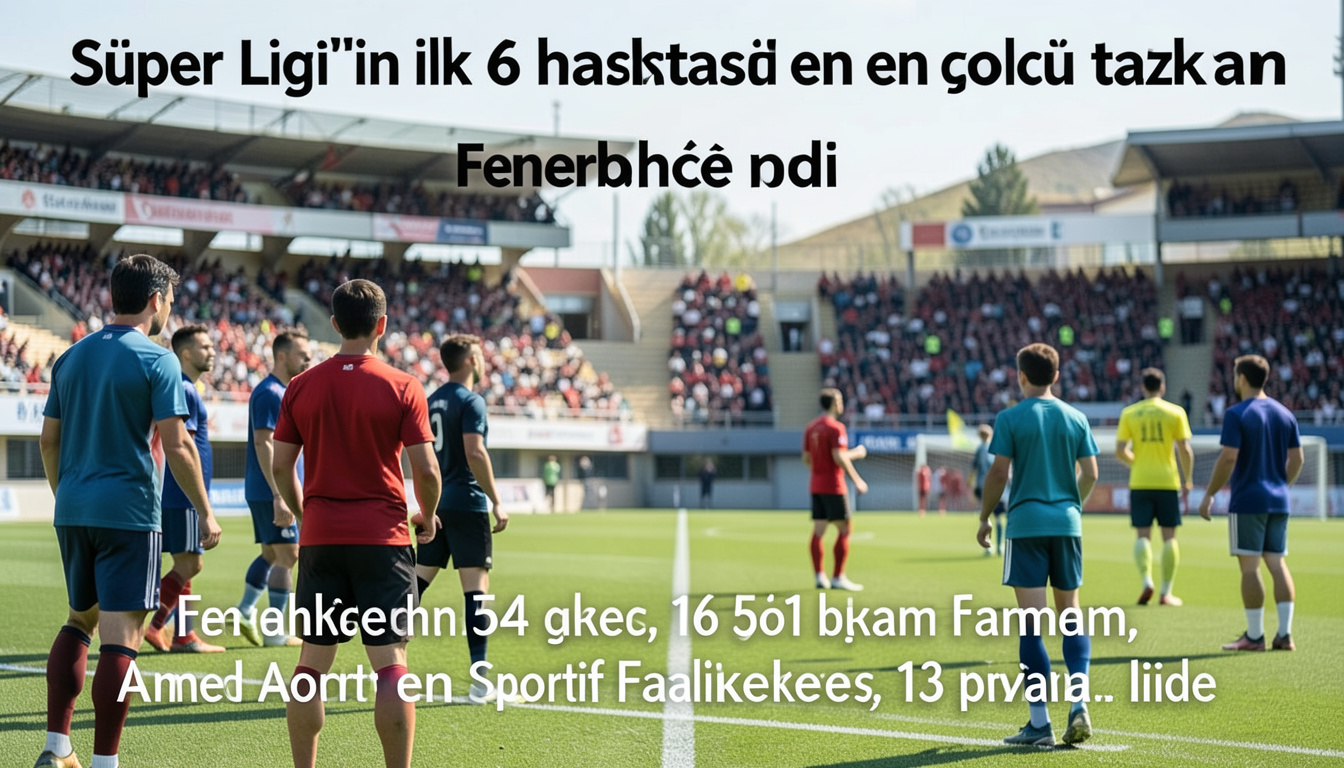 Süper Lig'in ilk 6 haftasında en golcü takım Fenerbahçe oldu