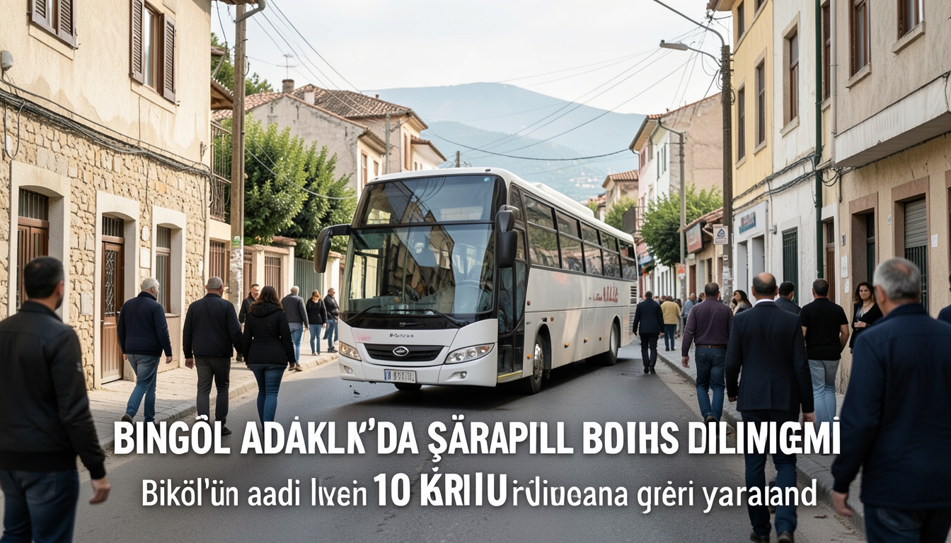 Bingöl Adaklı'da minibüsün şarampole devrilmesi sonucu 10 kişi yaralandı