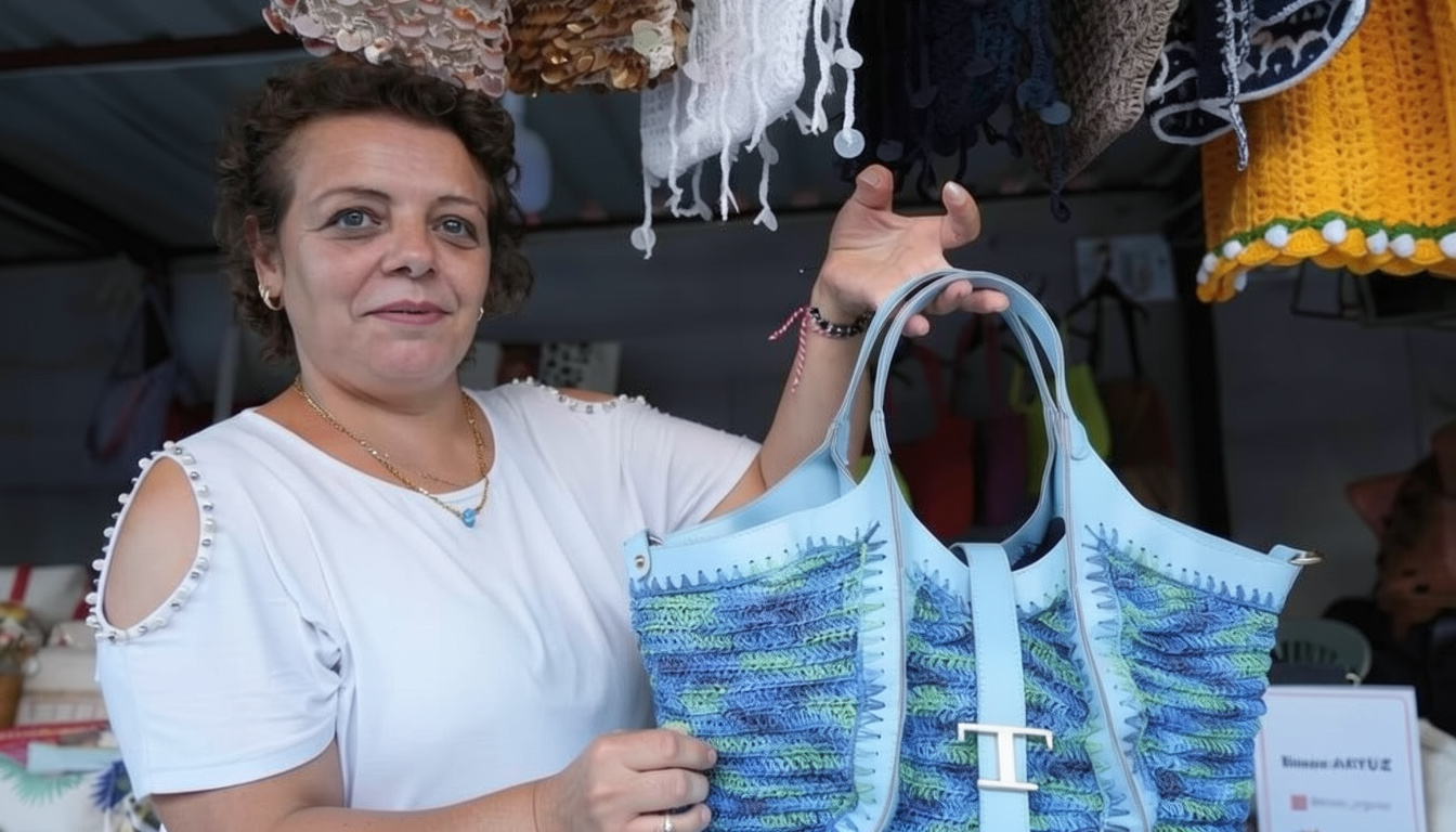 Samsun'daki festivalde kanserle mücadeleyi el emeğiyle sürdüren kadın