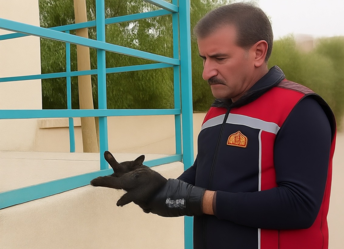 Yüksekova'da bir aracın motor bölümünde sıkışan kedi kurtarıldı