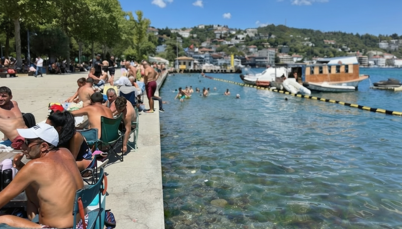İstanbul'da sıcak hava nedeniyle vatandaşlar sahil ve parklara akın etti