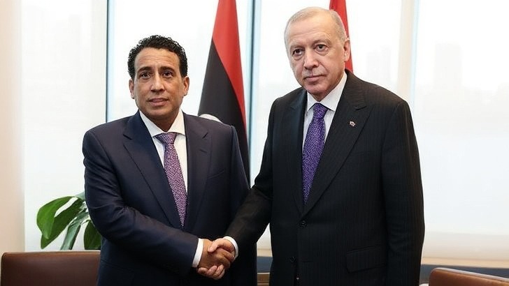 Erdoğan ile el-Menfi New York'ta ikili ilişkileri görüşmek üzere bir araya geldi