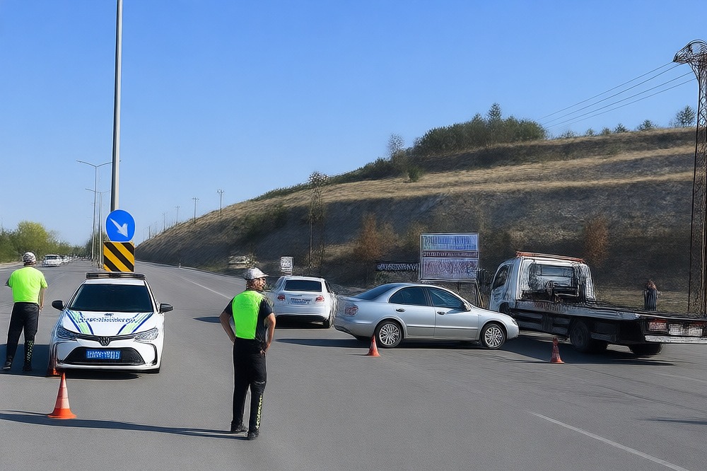 Karaman'da iki aracın çarpıştığı kazada 4 aylık bebek dahil 6 yaralı var
