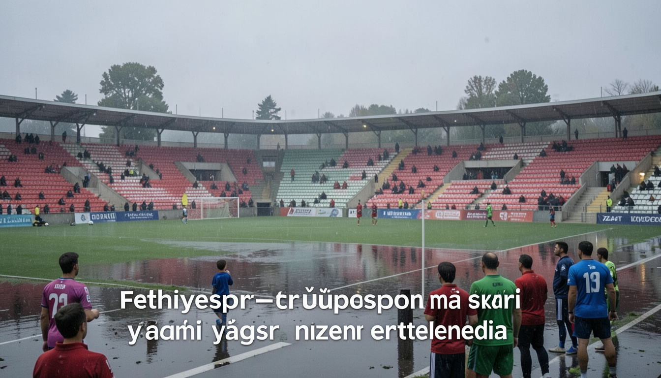 Fethiyespor-Eyüpspor maçı şiddetli yağış nedeniyle ertelendi