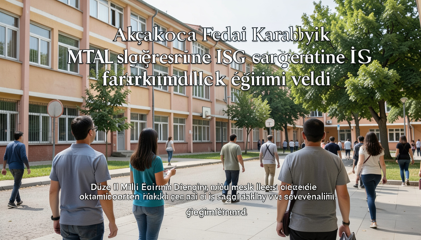 Akçakoca Fedai Karabıyık MTAL öğrencilerine İSG farkındalık eğitimi verildi