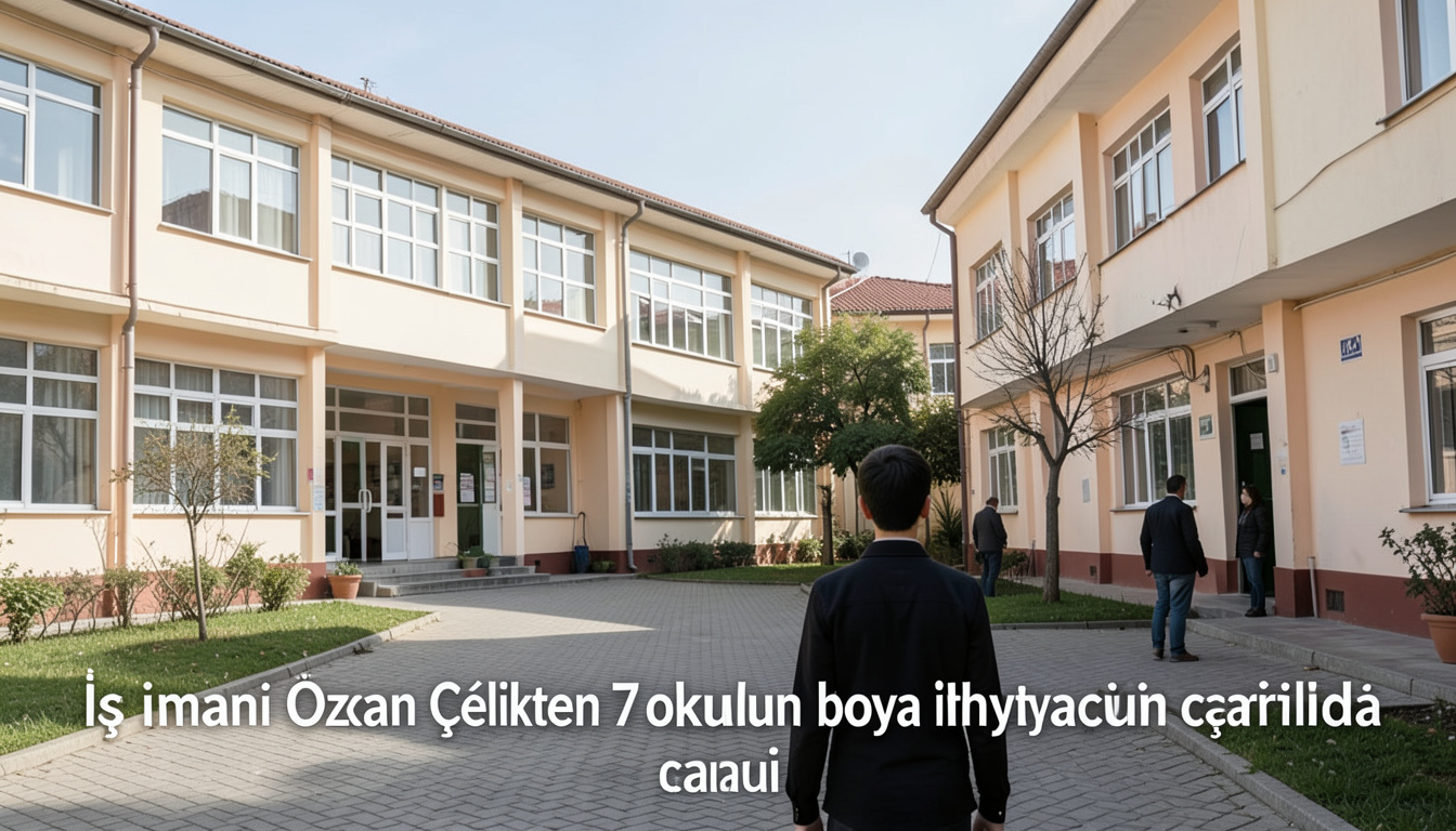 İş insanı Özcan Çelikten 7 okulun boya ihtiyacını karşıladı