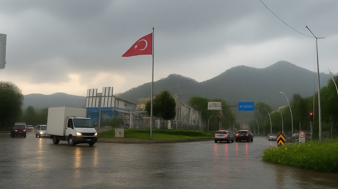 Marmaris'te beklenen kuvvetli sağanak yağış etkili olmaya başladı