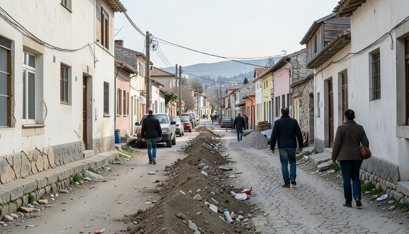 Zonguldak'ta fiber altyapı kazısı sonrası yolun kapatılmadığı iddia edildi