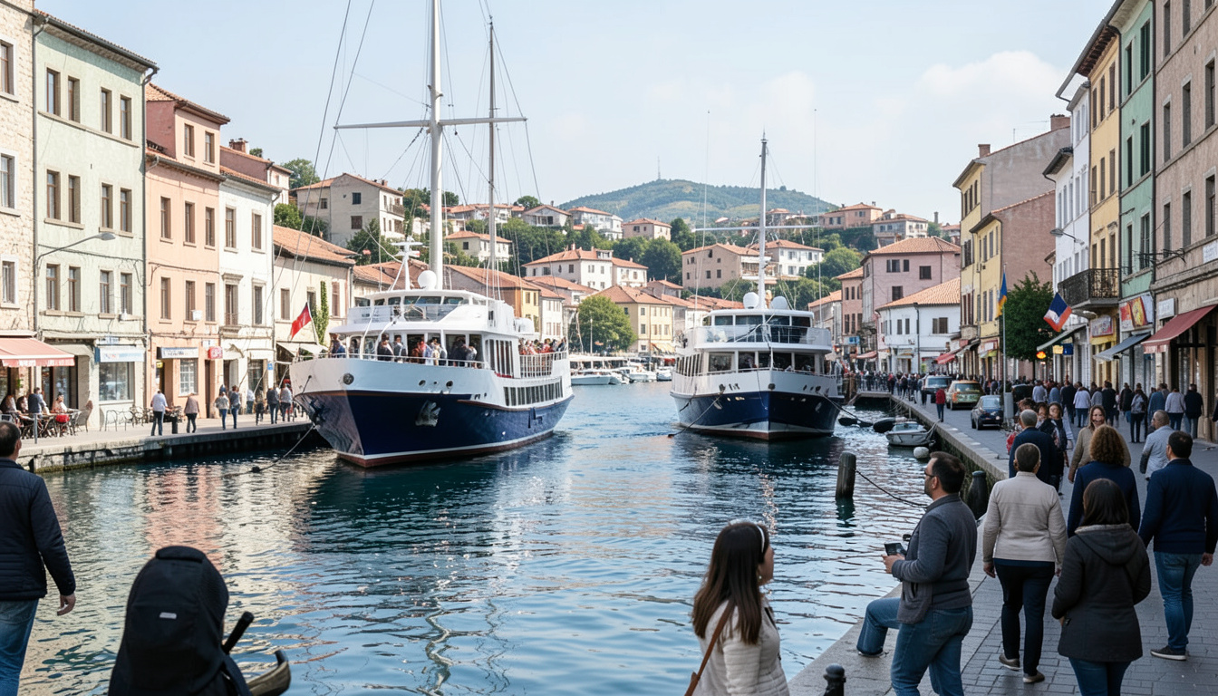 Kuşadası limanına iki kruvaziyer gemisiyle 4 bin 694 turist geldi