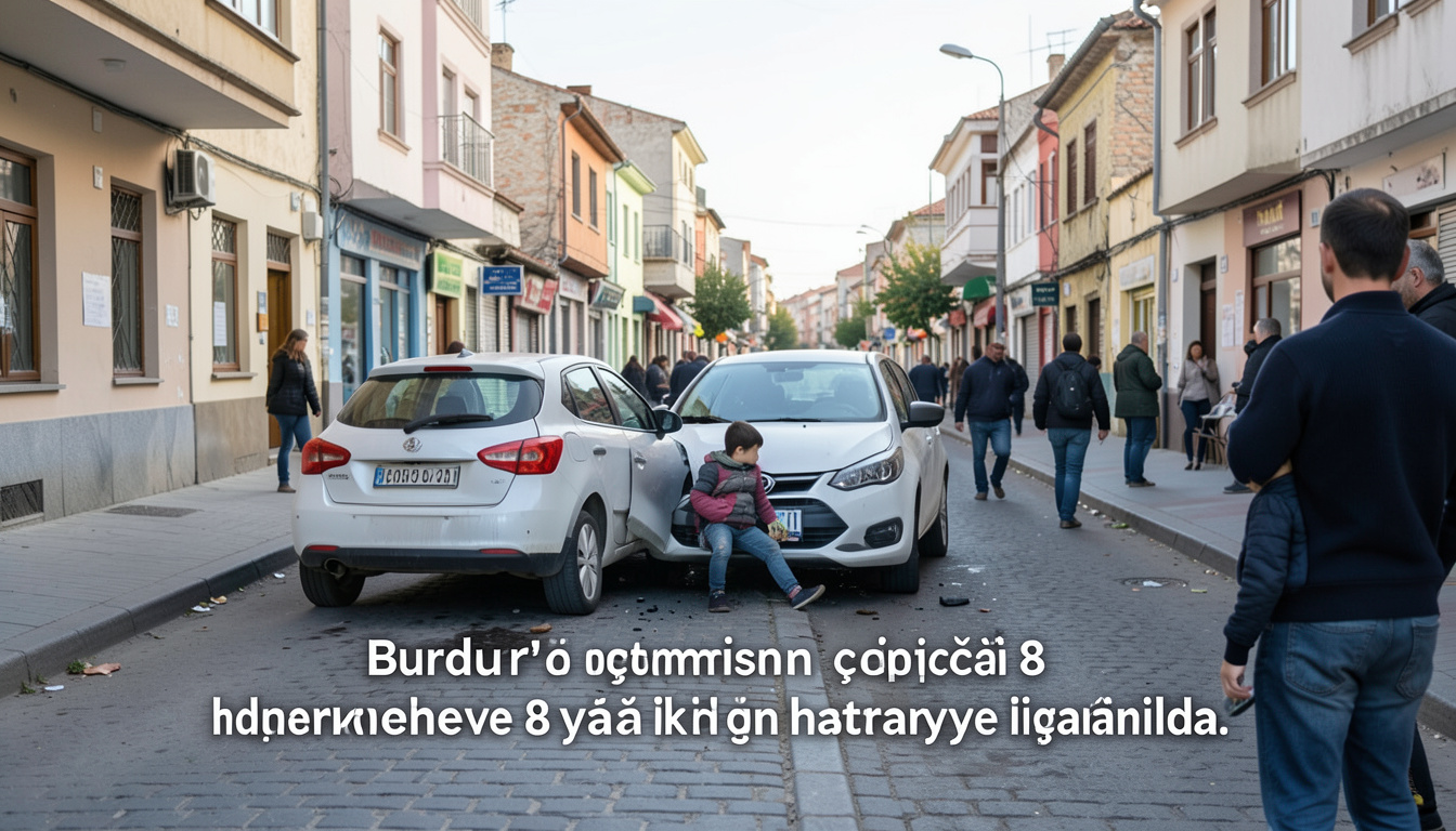 Burdur'da otomobilin çarptığı 8 yaşındaki çocuk hastaneye kaldırıldı