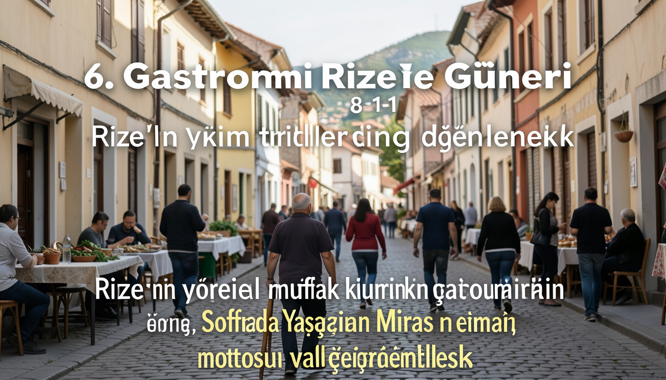 6. Gastronomi Rize Günleri 8-11 Ekim tarihlerinde düzenlenecek
