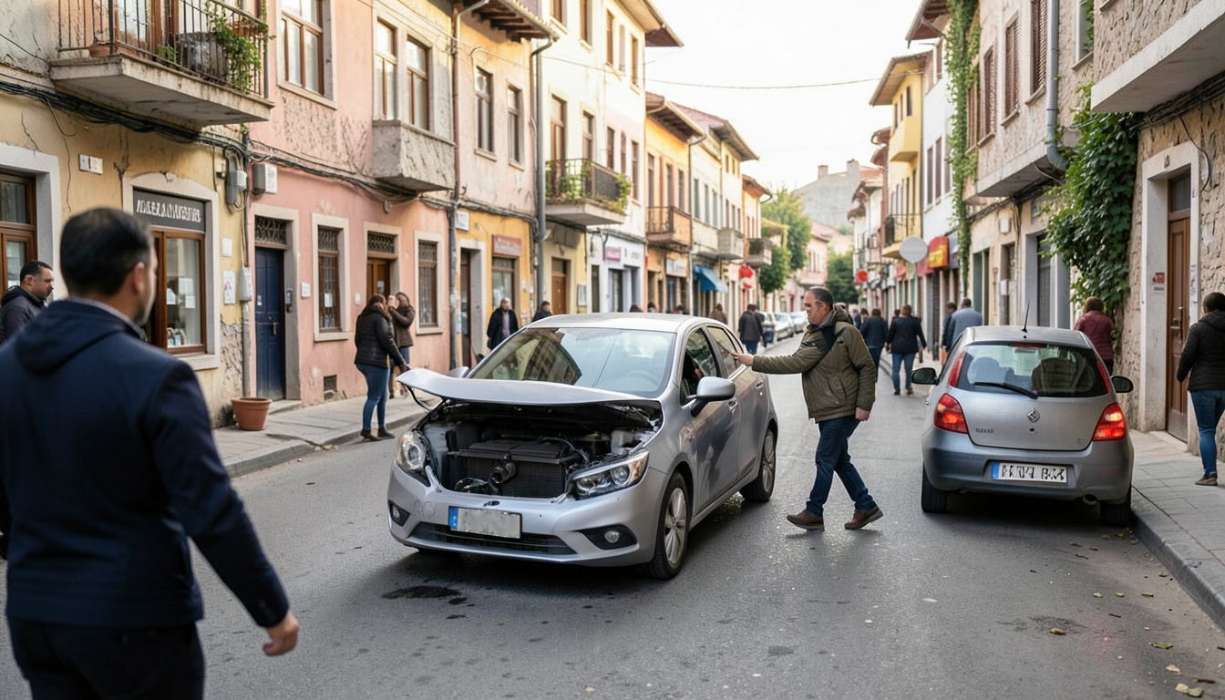 Kayseri'de kaputu açılan otomobilin sürücüsü kazayı son anda önledi