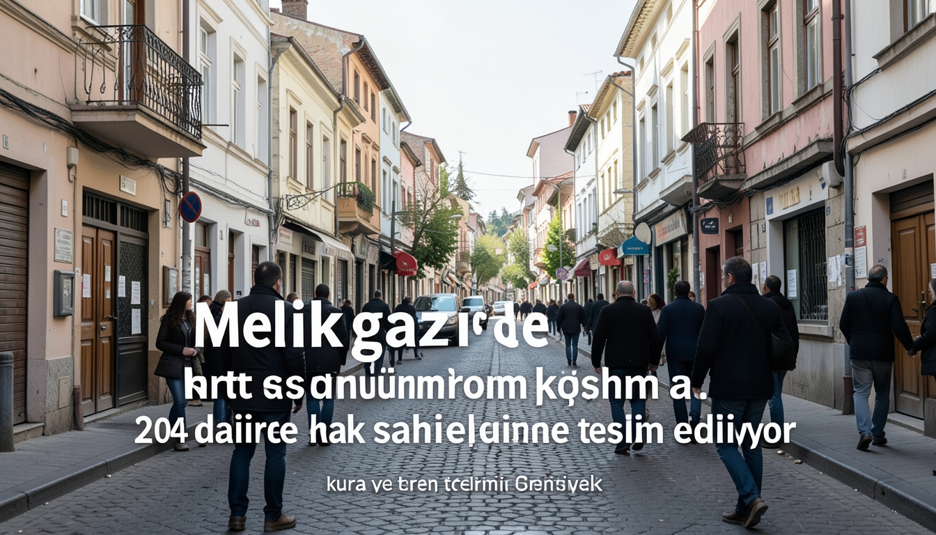 Melikgazi'de kentsel dönüşüm kapsamında 204 daire hak sahiplerine teslim ediliyor