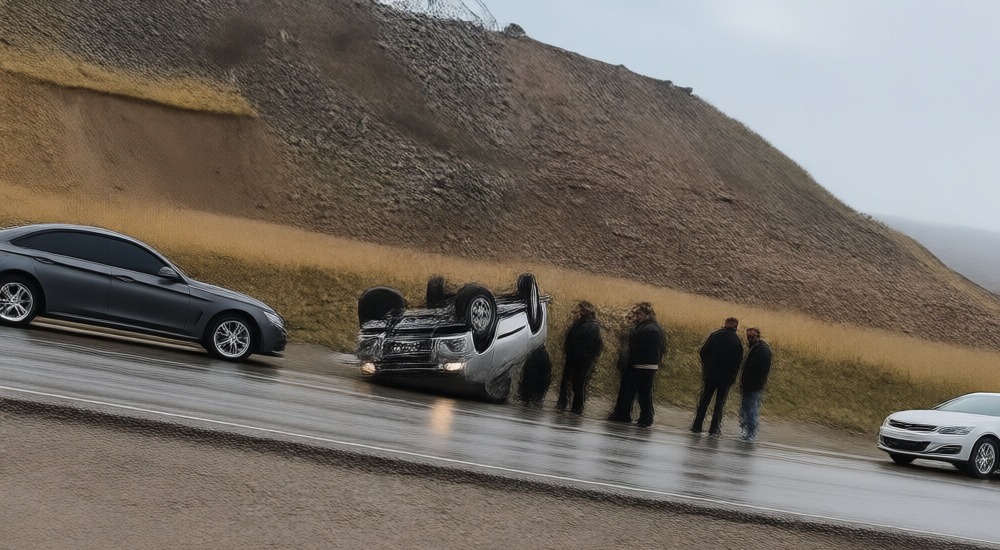 Siirt'te yağışlı havada kontrolden çıkan otomobil takla attı: 2 yaralı