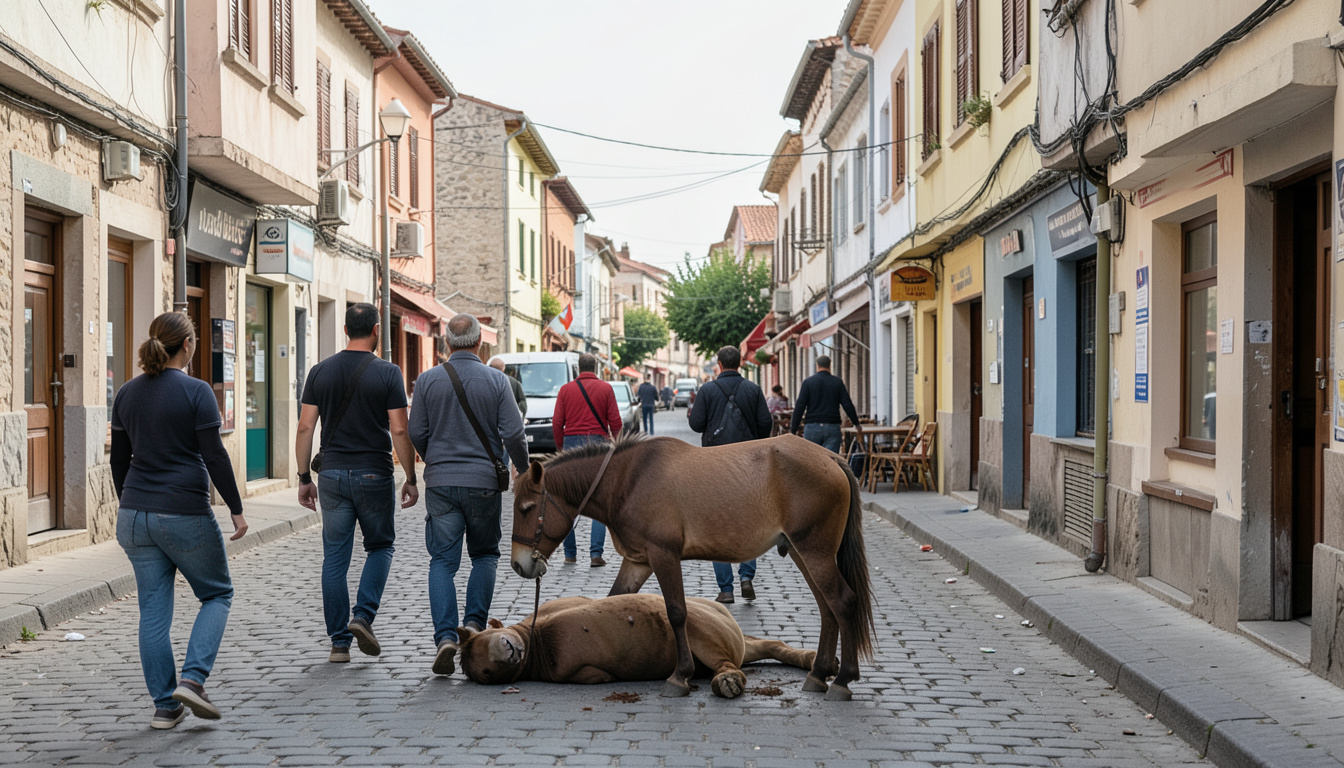 Edirne Keşan'da ata şiddet uyguladığı öne sürülen 2 şüpheli gözaltına alındı