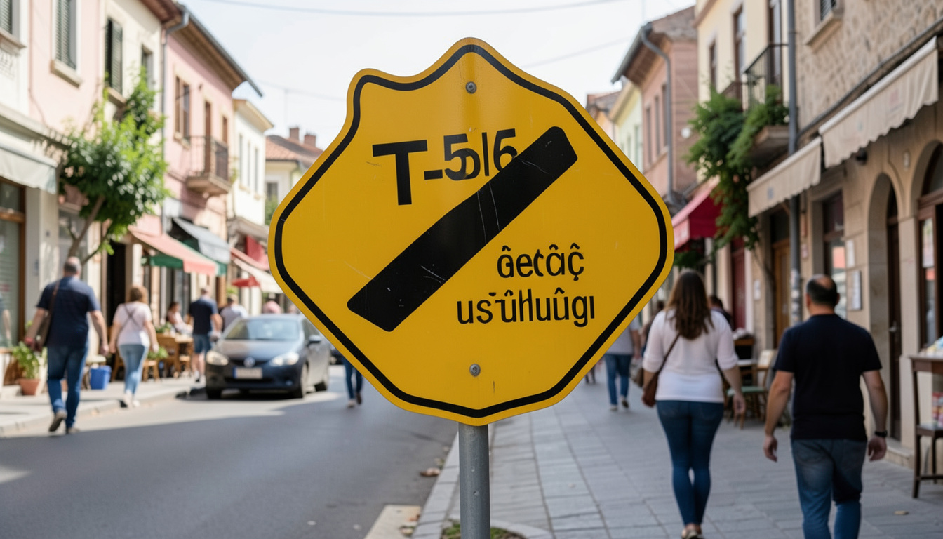 TT-56 kodlu ana yol sonu levhası geçiş üstünlüğünün bittiğini bildiriyor