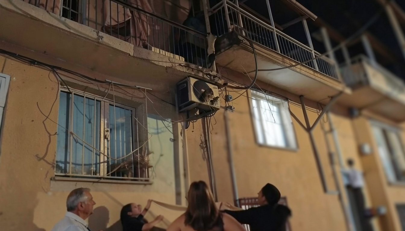 İzmir'de elektrik tellerine düşen kedi mahallelinin yardımıyla kurtuldu