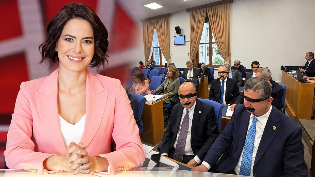 YENİ Partili vekiller Halk TV'ye kayyum atanmasını siyah bantla protesto etti