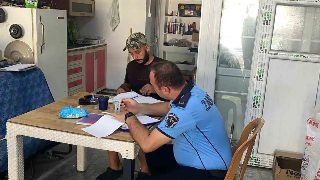 Germencik'te sanayi sitesi işletmelerine yönelik ruhsat kontrolleri yapıldı