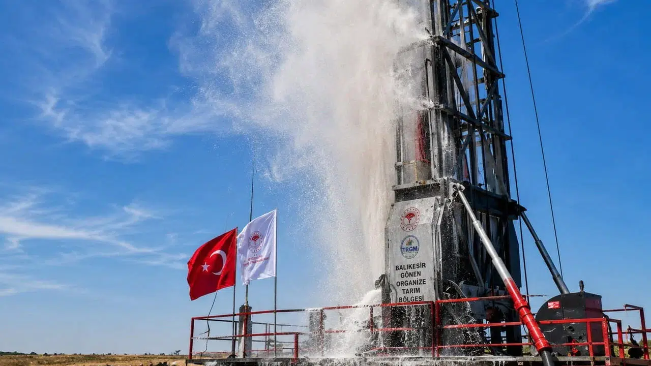 Gönen'deki sera bölgesinde 60 derece sıcaklıkta jeotermal su bulundu