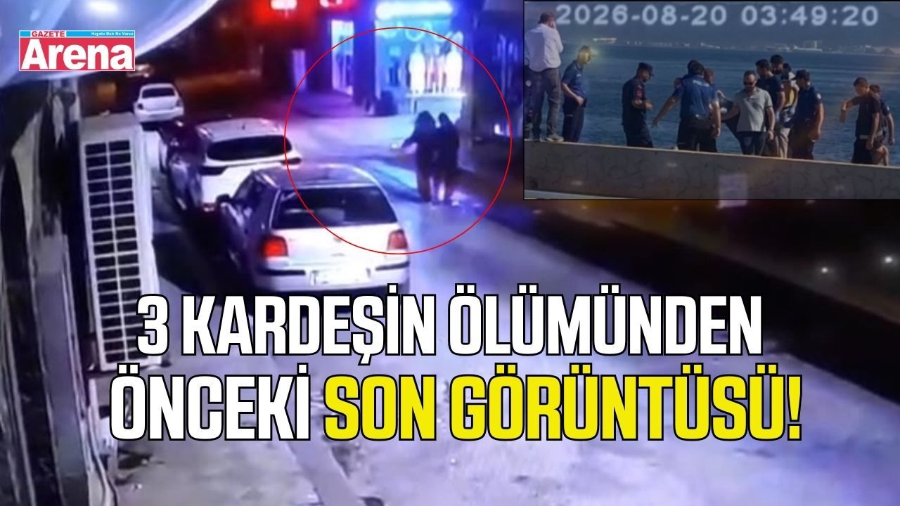 Kocaeli'de sahilde ölü bulunan 3 kardeşin son anları kameraya yansıdı