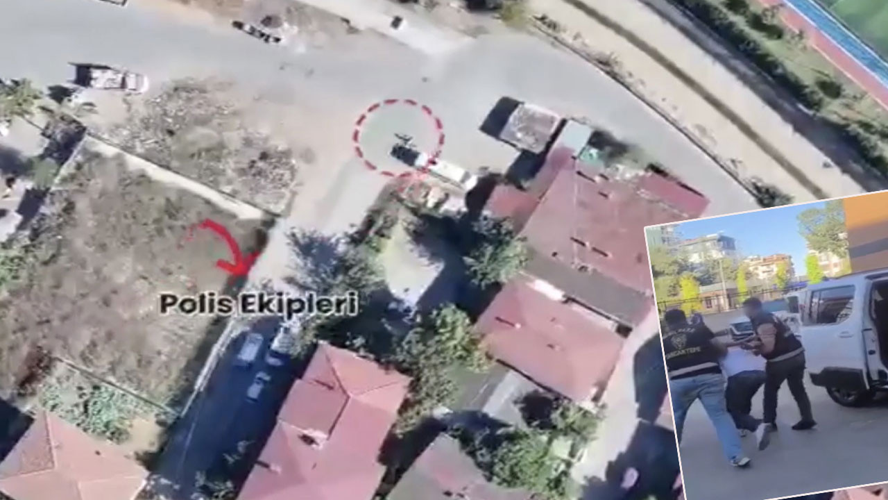 Sancaktepe'de skuterle kaçan şüpheli dron takibiyle yakalandı