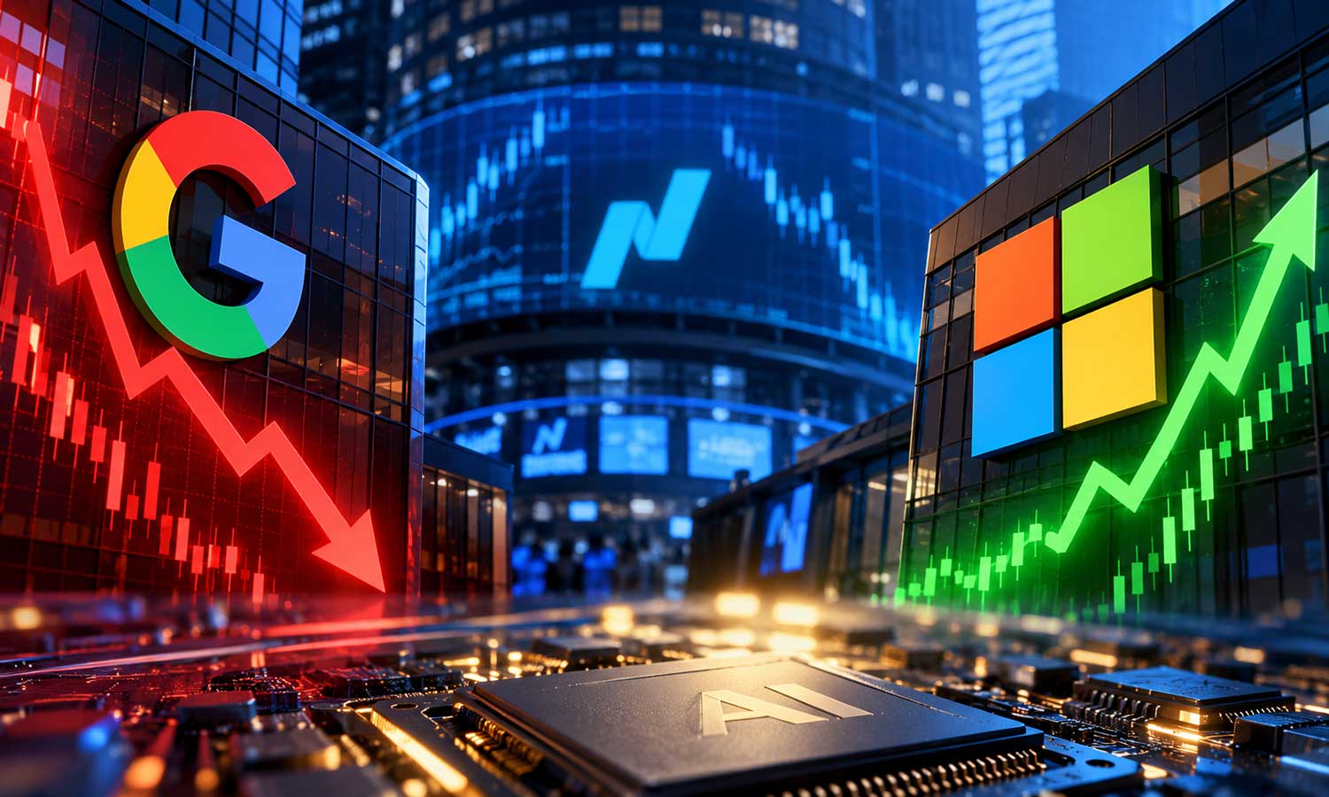Alphabet hisselerindeki sert düşüş Nasdaq endeksini aşağı çekti